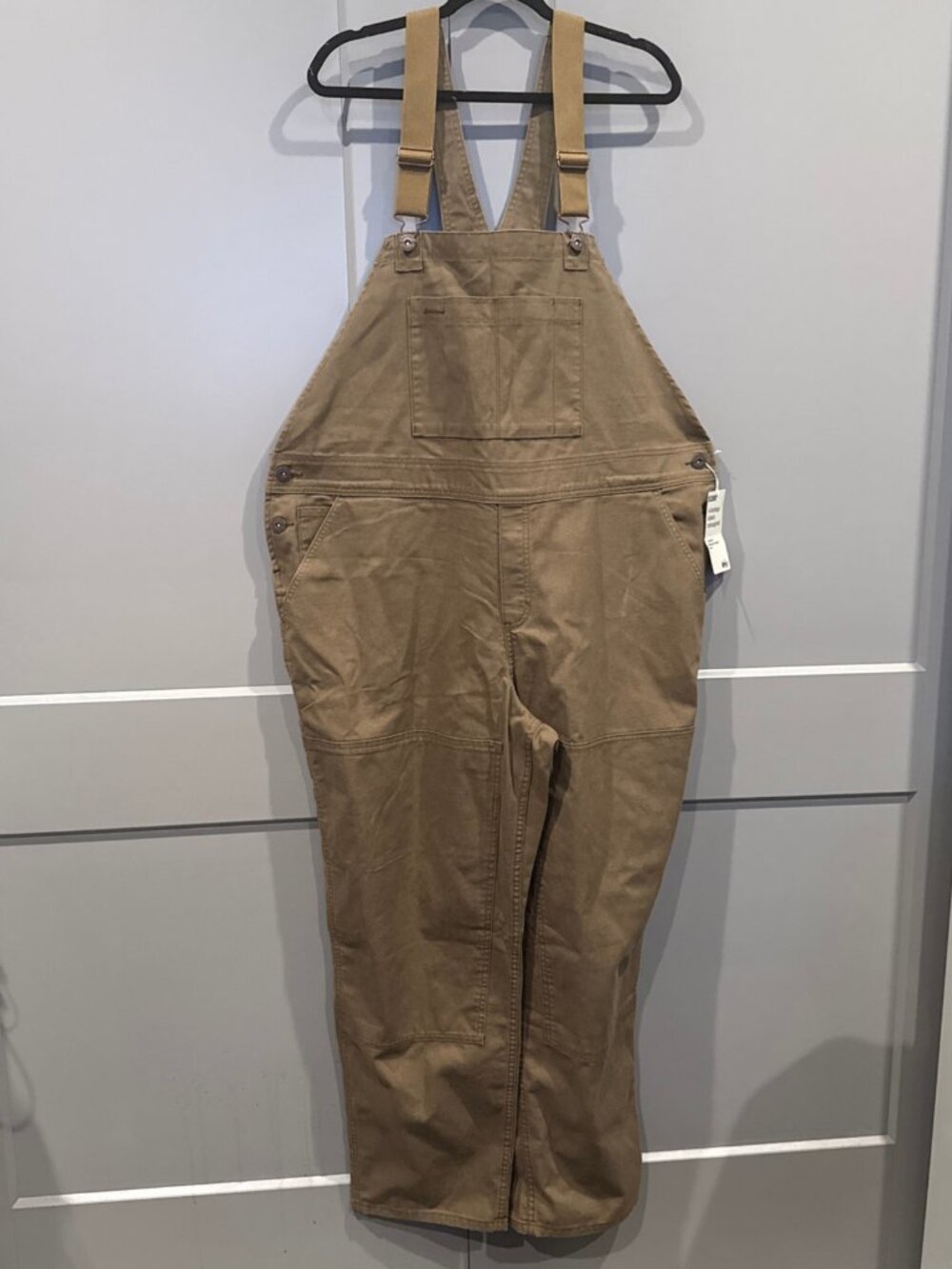 REI  Overalls Womens 20 Tall Olive Green Canvas Utility